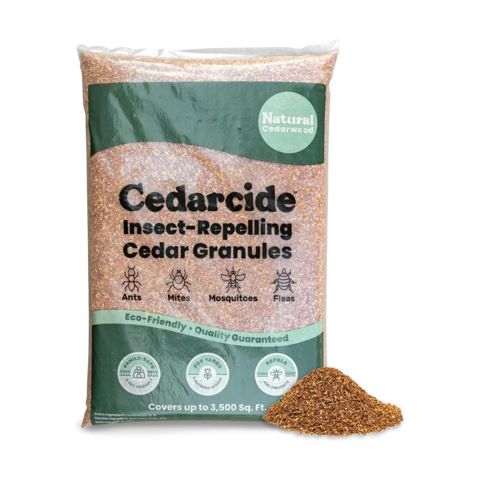 Cedarcide Original Cedar Granules – Cedar Chips for Home & Garden | Repels Ants, Aphids, Spiders, Mosquitos | Smells