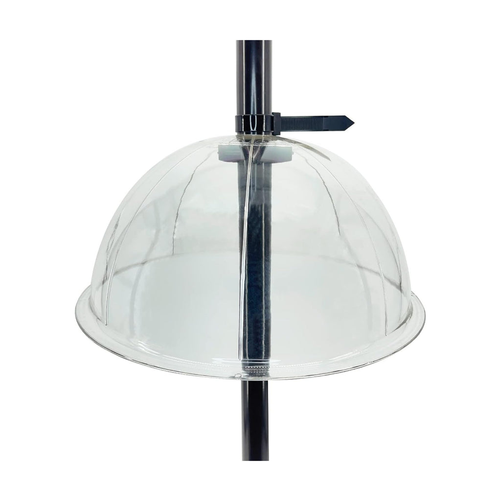 Myard 13 Inches Solid Clear PC Wobbly Squirrel Proof Baffle Deflector for Bird Feeder, Fit up 1.5 Inches + Pole/Post (Upgraded Version)