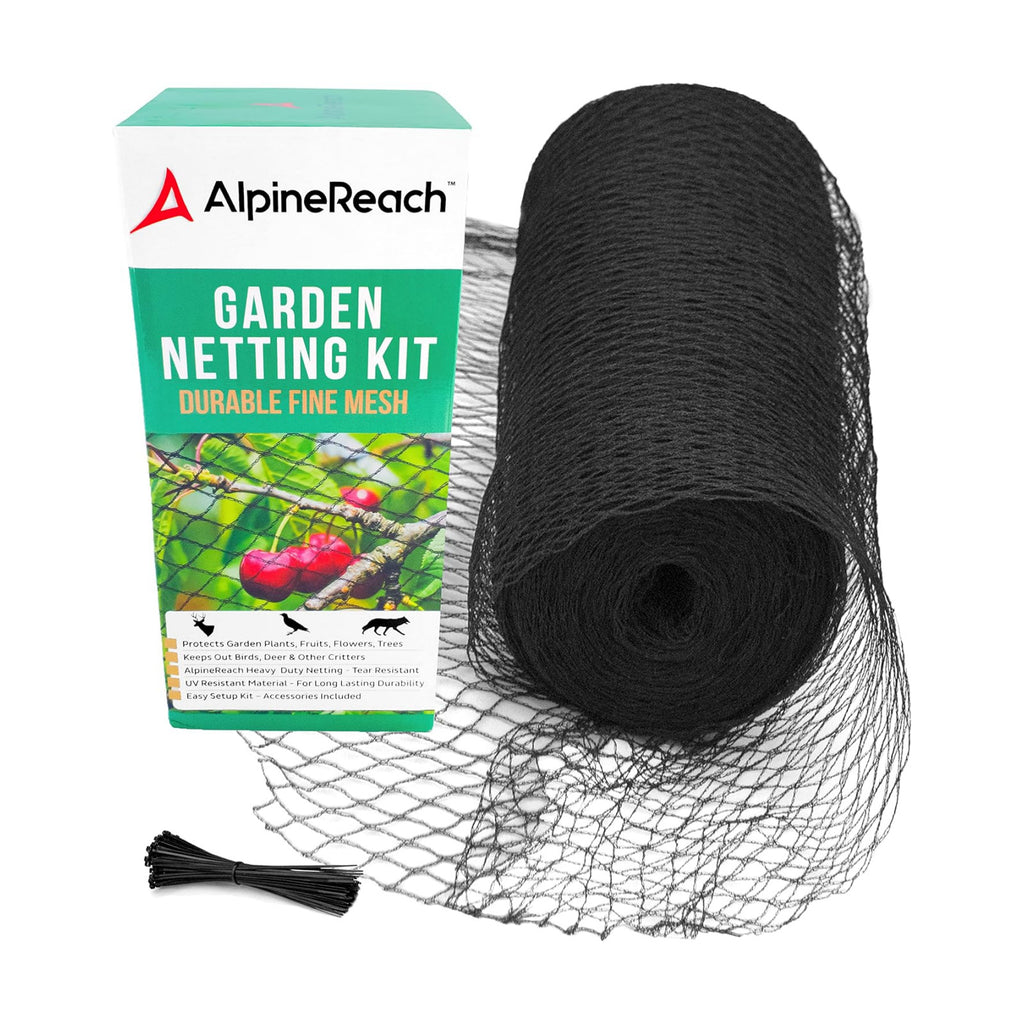 AlpineReach Garden Netting 7.5 x 65 ft Heavy Duty Bird Net, Deer, Plant Protection Extra Strong Woven Mesh, Reusable
