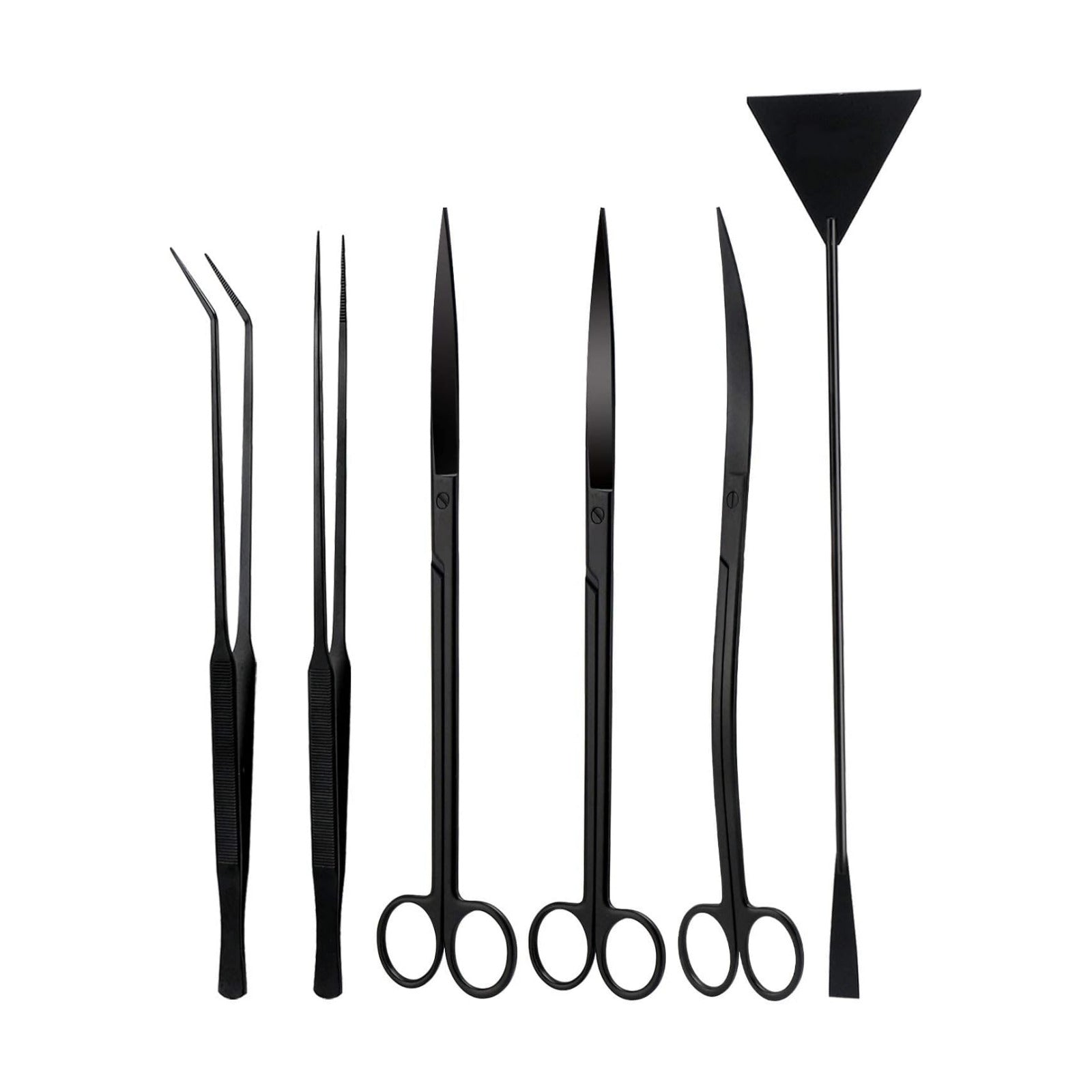 Segarty Aquarium Tools, 6 in 1 Stainless Steel Aquatic Plant Tweezers Scissor Spatula for Planted Freshwater Aquarium