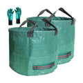Professional 2-Pack 137 Gallon Lawn Garden Bags Large (D34,H34 inch) Yard Waste Bags with Gardening Gloves, Big Leaf