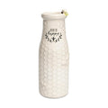 Young's Inc Ceramic Bee Flower Vase, Rustic Farmhouse Honey Bee Vase for Fresh & Faux Flowers, Bee Happy Floral