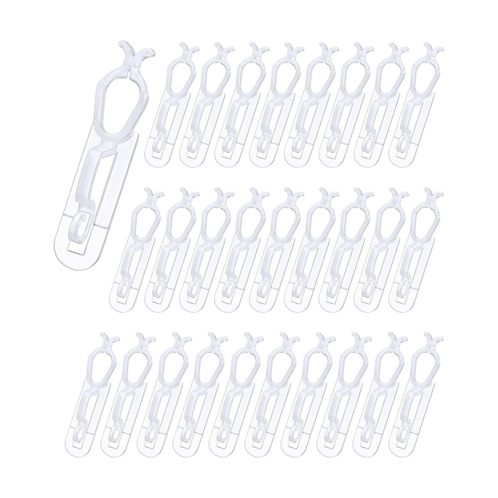 Tatuo 100 Pack Christmas Light Clips for C7 C9 Bulbs Shingle Gutter, Clear