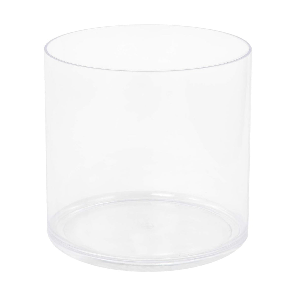 Royal Imports Plastic Cylinder Flower Vase Non-Breakable Acrylic 4"x4"