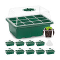 MIXC 10 Pack Seed Starter Tray, 120Cell Stater Kit with Humidity Dome Green
