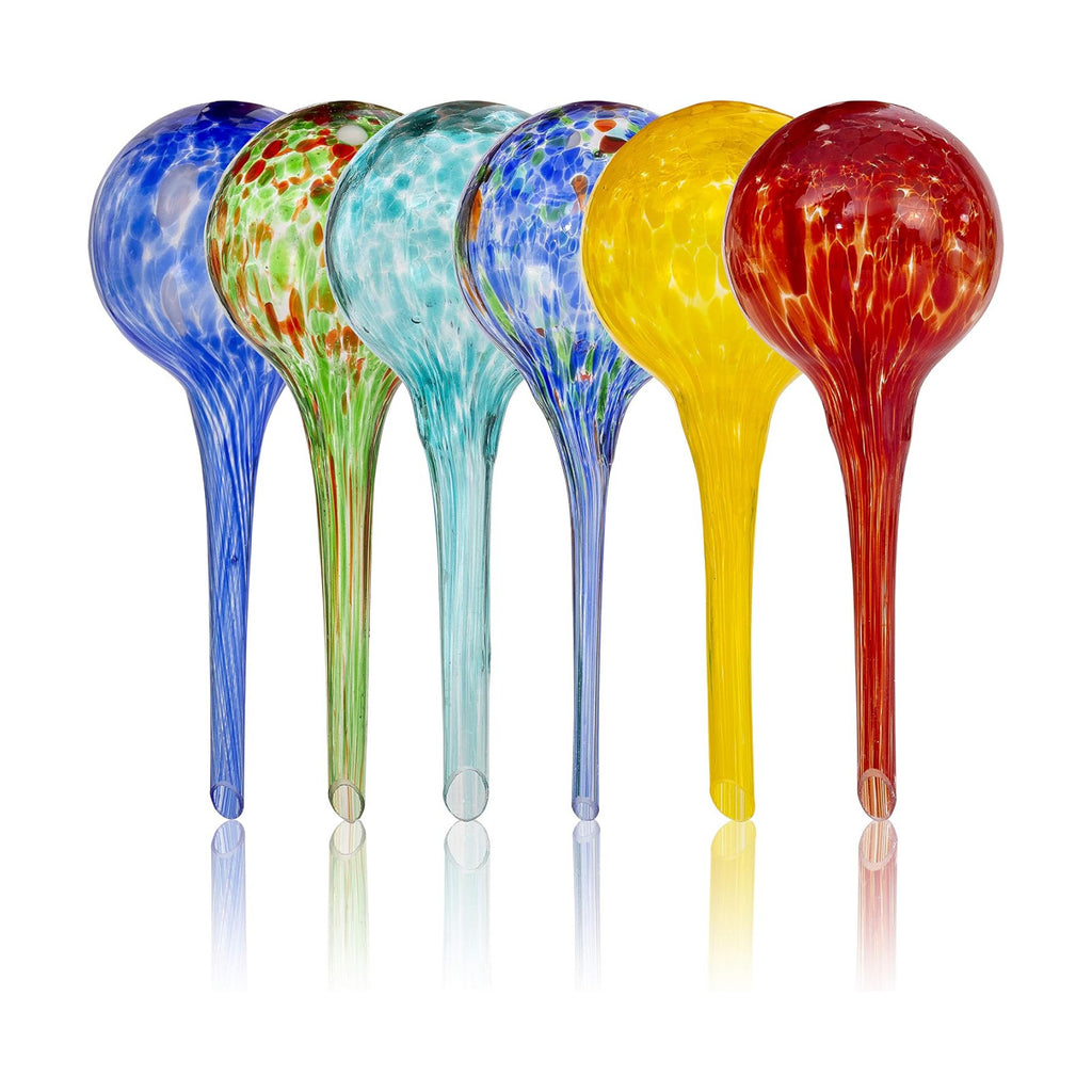 Besti Large Self Watering Globes for Plants (6-Pack) Waters Greenery Up to 2 Weeks Hands Free | Durable, Multicolored