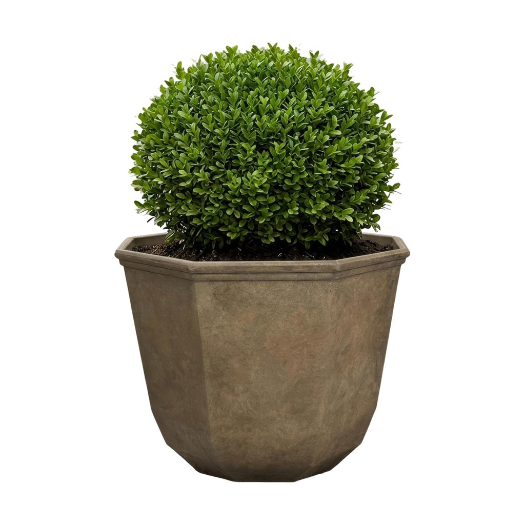 GROWSCAPE Shaina Resin Planter, Pottery Finish Garden Pot, 15” Earth | Hand-Painted Finish Plant Pots, Lightweight