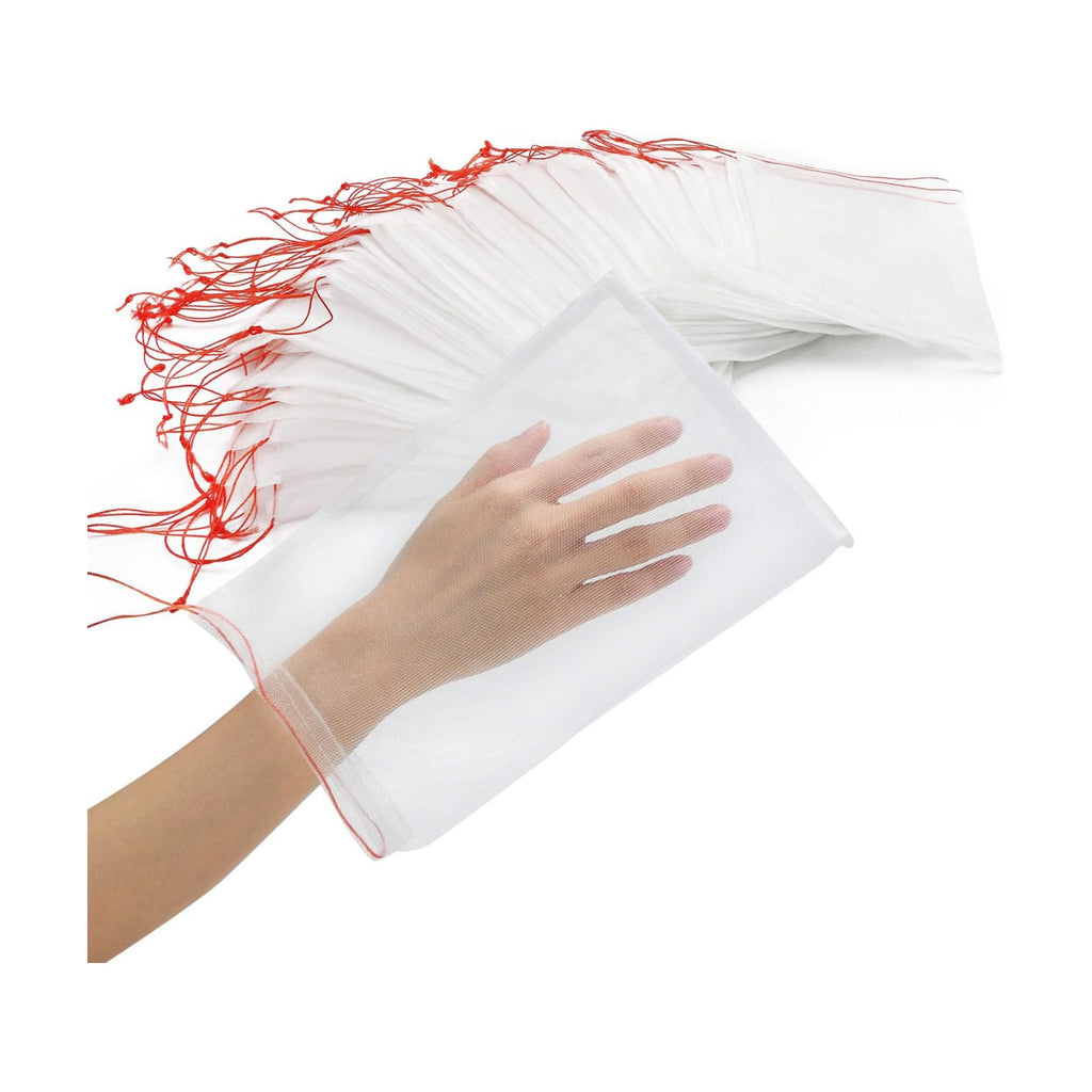 Fruit Bags for Fruit Trees, 100 PCS 6x10 Inch Fruit Protection Bags with Drawstring, Garden Netting Mesh Fruit Cover