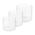 Royal Imports Plastic Cylinder Flower Vase Non-Breakable Acrylic 3PC Set