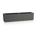 BALCONERA Stone 80 Graphite Black, Self-Watering Window Box (Railing Planter), H7.5 L31.1 W7.5 in