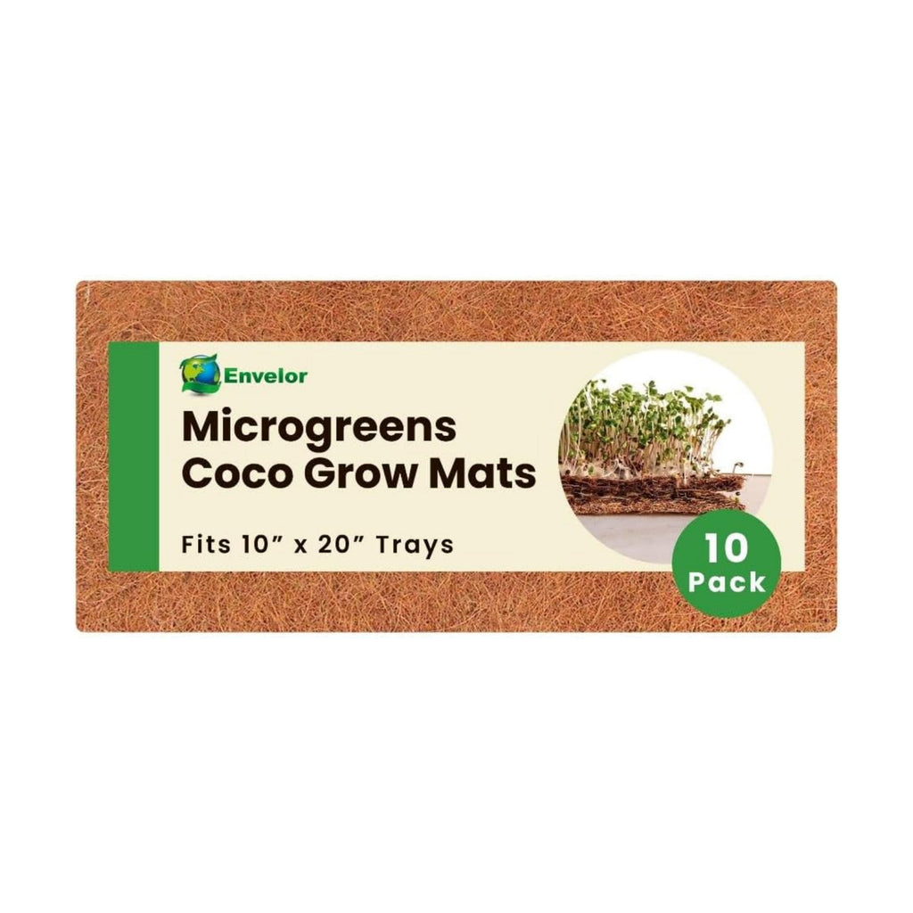 Envelor Coco Coir Fiber Grow Mat for Microgreens 10 x 20 Inches Coconut Coir Seed Starter Liner for Growing Trays