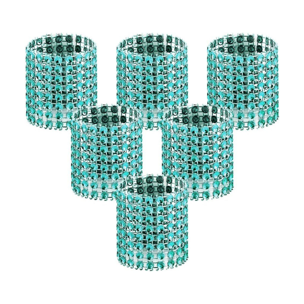 Accmor 50pcs Napkin Rings, Blue Napkin Rings Buckles