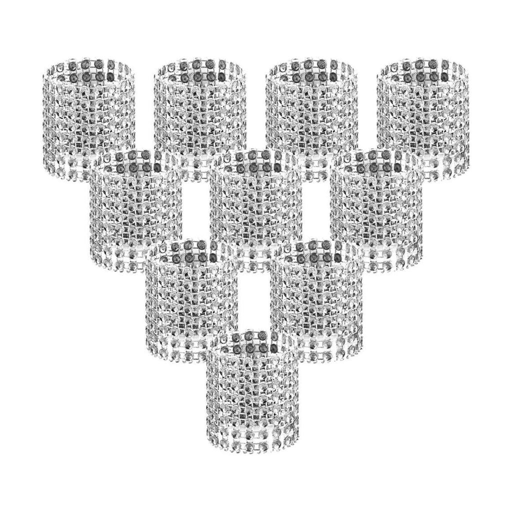 Accmor 100pcs Napkin Rings, Silver Napkin Rings Buckles