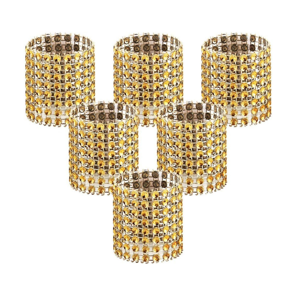 Accmor 50pcs Napkin Rings, Gold Napkin Rings Buckles
