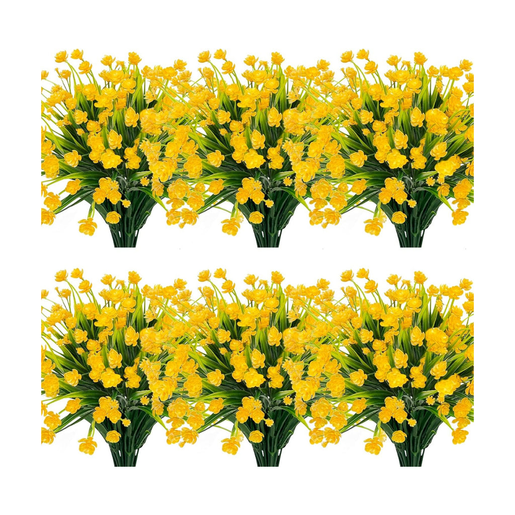 TURNMEON 12 Bundles Artificial Flowers for Outdoors Summer Decor
