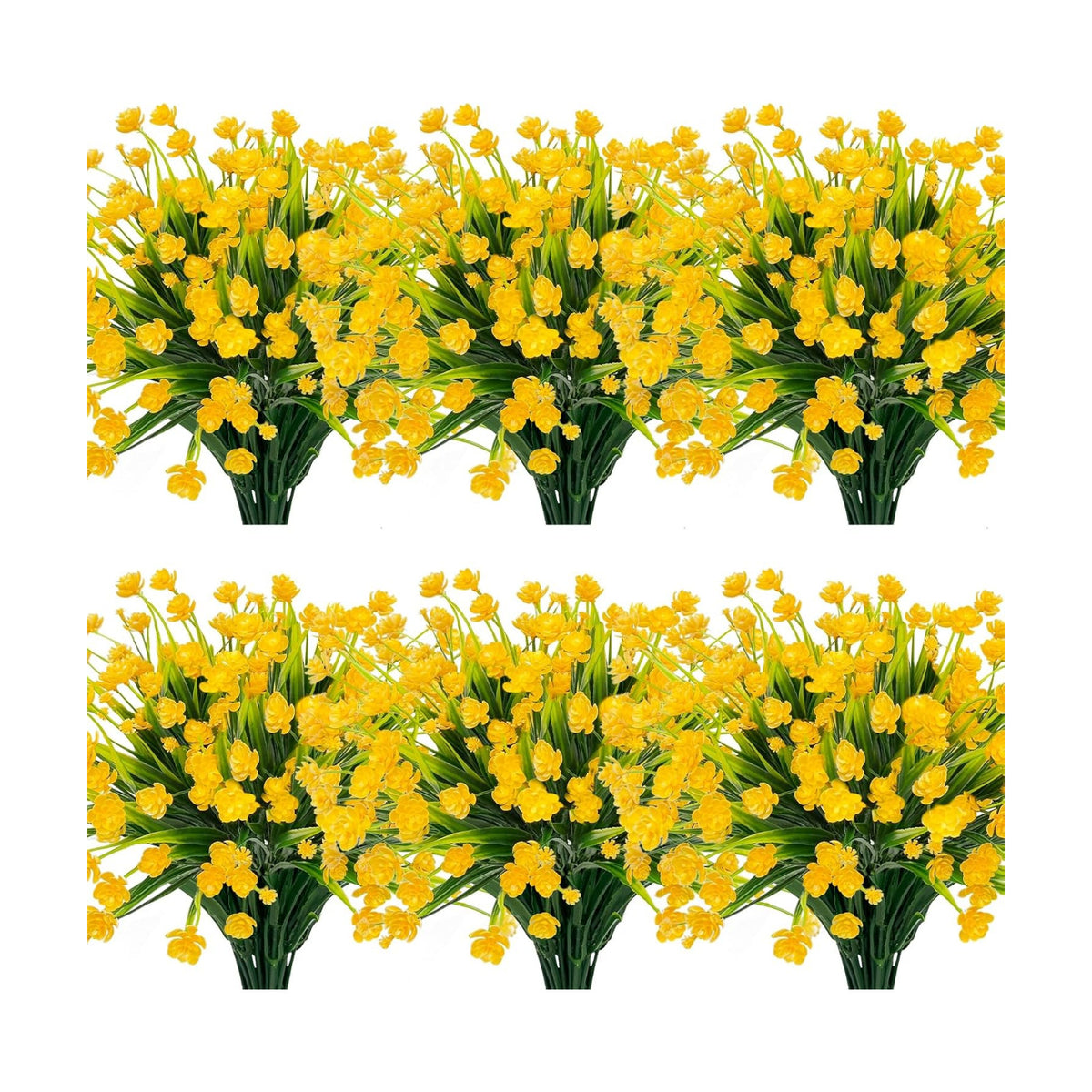 TURNMEON 12 Bundles Artificial Flowers for Outdoors Summer Decor
