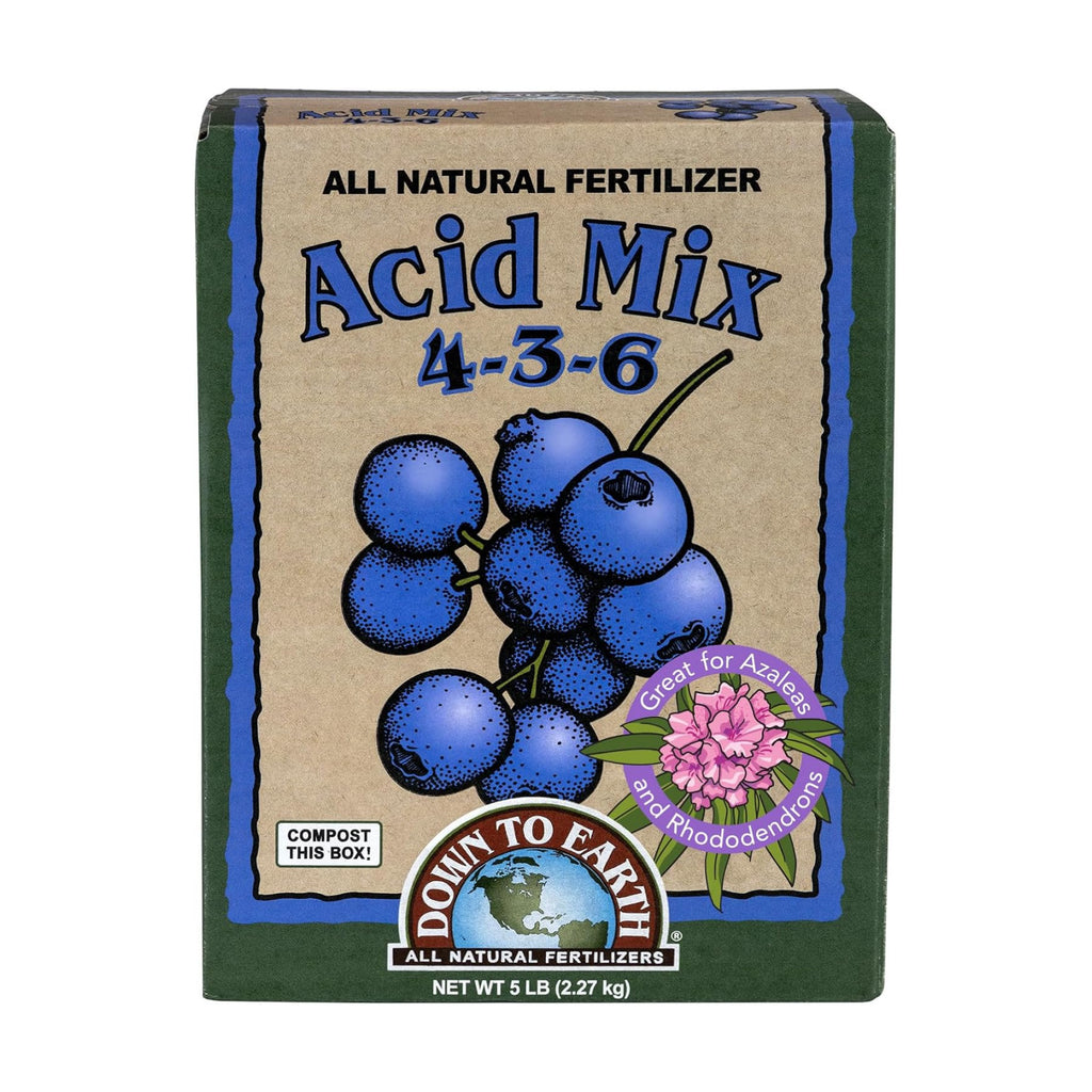 Down To Earth All Natural Fertilizers Organic Acid Mix - 4-3-6, 5 lb | Plant Food for Blueberries, Raspberries