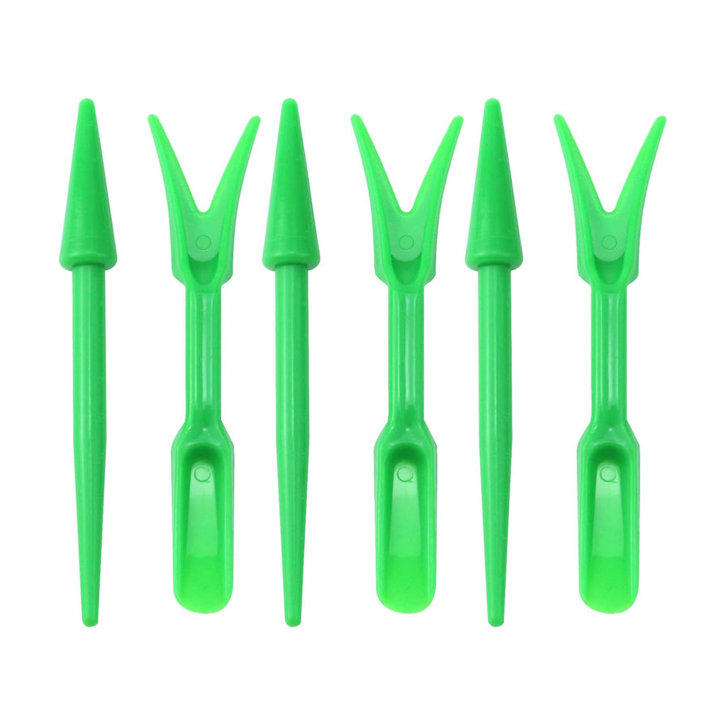 Antrader Mini Garden Hand Succulent Transplanting Tools,Set of 6,Green