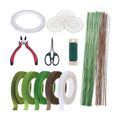 Floral Arrangement Tool Kit, Woohome 2 Style Tape Stem Wrap, 2 Style Floral Wire, Wire Cutter, Scissors and Head Pins for Wedding Bouquet DIY