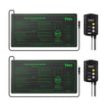 iPower 2 Pack 10" x 20" Warm Hydroponic Seedling Heat Mat and Digital Thermostat Control Combo Set for Plant