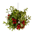 Hanging Mistletoe Glitter Kissing Ball - Christmas Doorway Holiday Decor 5"
