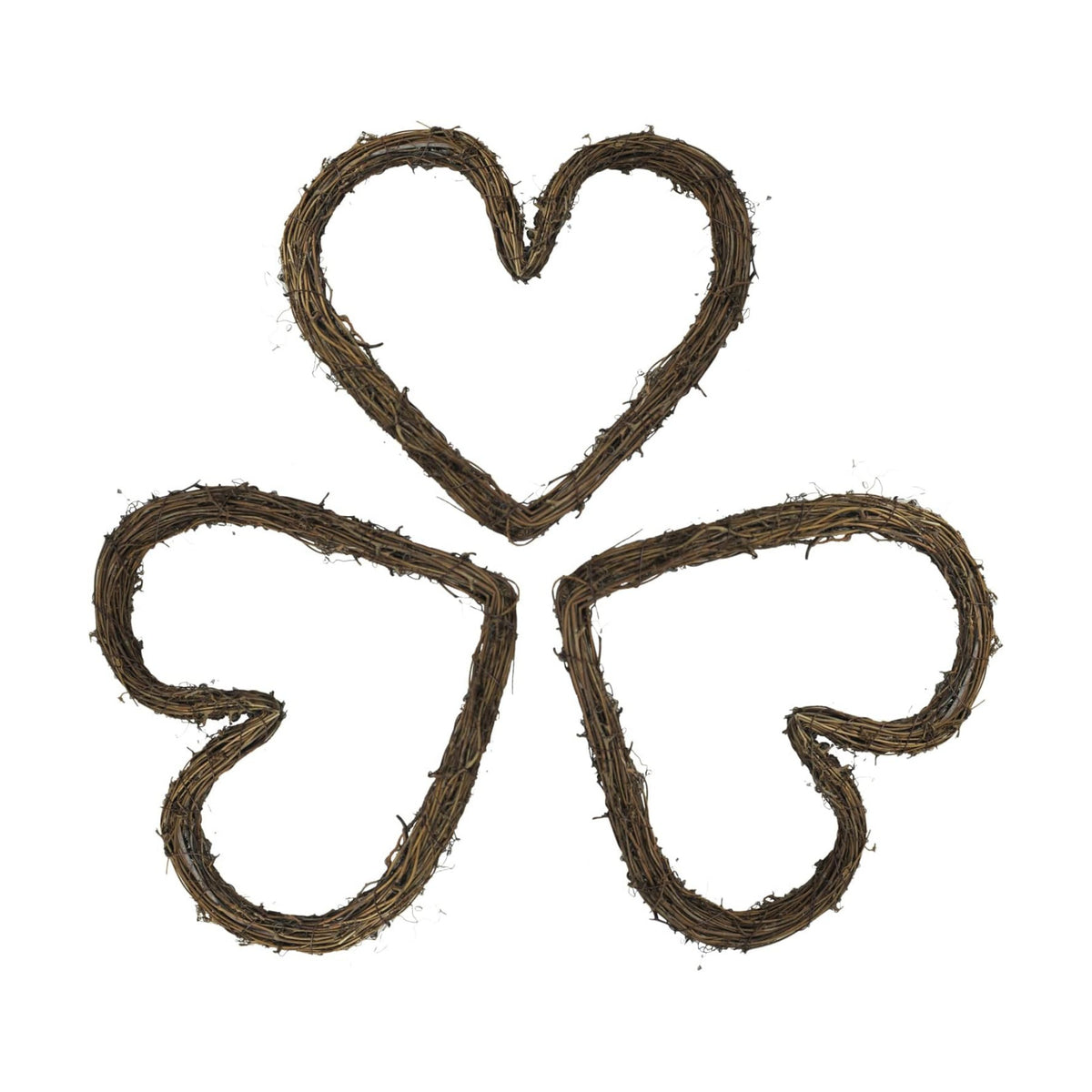 DIY Crafts Natural Grapevine Heart Wreaths (10 Inch, 3 Pack)