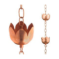 Copper Rain Chain – Decorative Chimes & Cups Replace Gutter Downspout & Divert Water Away from Home for Stunning