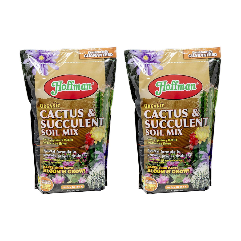 Hoffman 10410 Organic Cactus and Succulent Soil Mix, 10 Quarts, 2 Pack