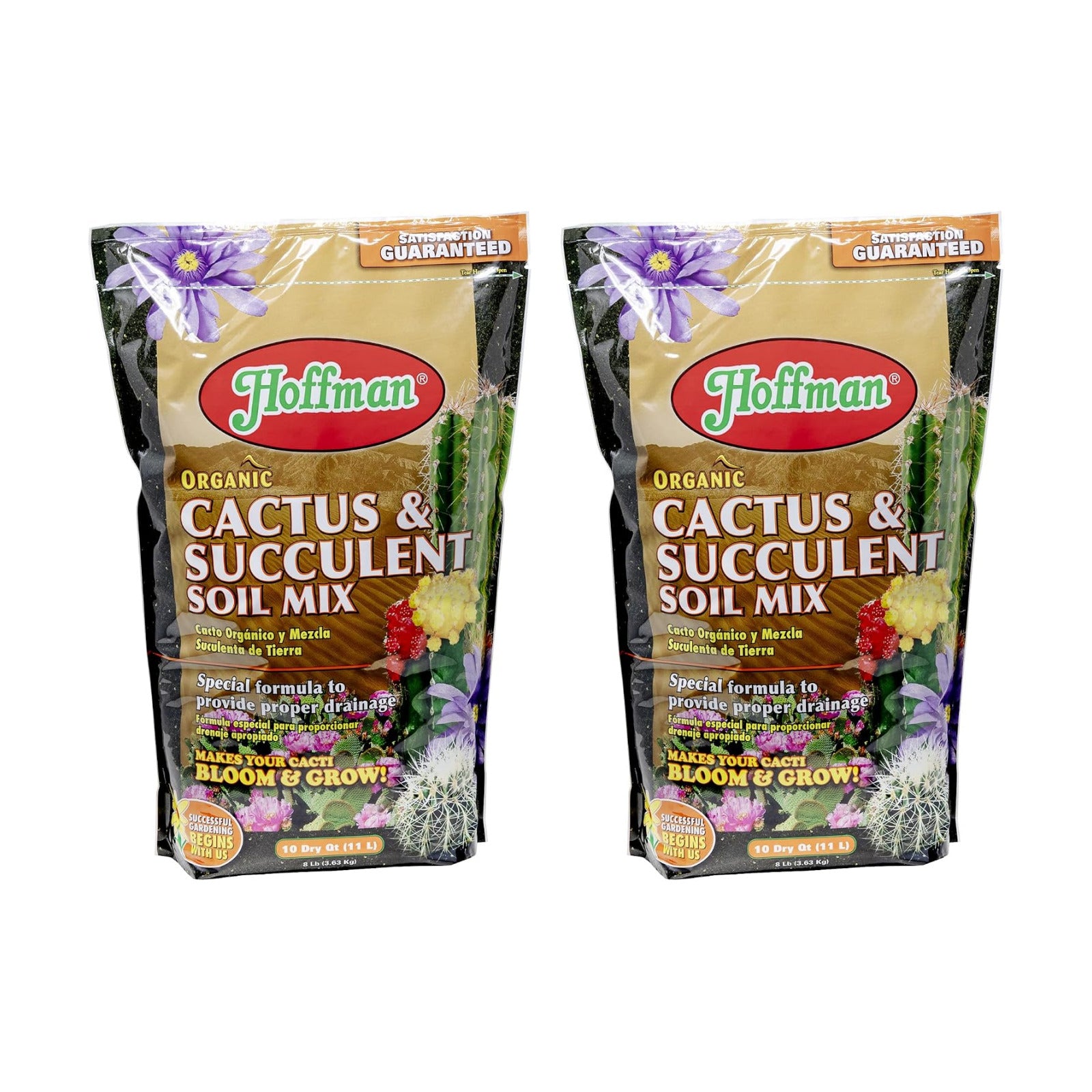 Hoffman 10410 Organic Cactus and Succulent Soil Mix, 10 Quarts, 2 Pack