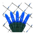 Wintergreen Lighting 100 Blue M5 LED Christmas Net Lights, 4 x 6 ft Green Wire Indoor/Outdoor Commercial Grade Christmas Bush, Shrub & Hedge Lights