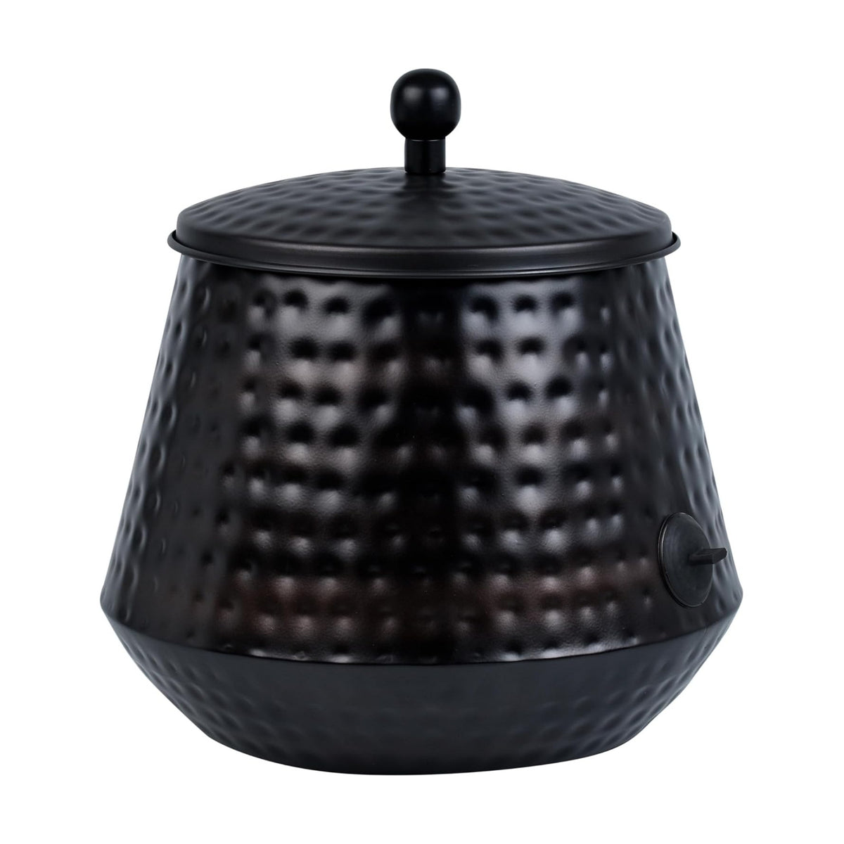 Decorative Garden Hose Pot Storage Holder with Lid Copper Finish 12 x 16 Inches | Expandable Hose Hider | Holds 125 ft