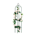 Tower Obelisk Garden Trellis 100% Metal 6.3 Feet Tall Plant Support for Climbing Vines and Flowers Stands,Black Green