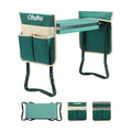 Ohuhu Garden Kneeler and Seat 8" Wider Pad Heavy Duty 2-in-1 Foldable Stool | supports 330 lbs, gardening tool, thicker