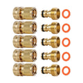 Hose Quick Connect, 3/4 Inch Brass Quick Connect Hose Fittings 5Set | Heavy Duty Garden Hose Quick Connector Easy