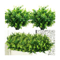 PASYOU Artificial Shrub, Fake Bush Simulation Eucalyptus Grass Greenery Leaves Plastic Plants Indoor Outdoor Outside Home Garden Office Bathroom Verandah Wedding Décor Decoration Planter Filler 8 Pcs
