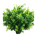 PASYOU Artificial Shrub, Fake Bush Simulation Eucalyptus Grass Greenery Leaves Plastic Plants Indoor Outdoor Outside Home Garden Office Bathroom Verandah Wedding Décor Decoration Planter Filler 4 Pcs