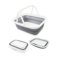 SAMMART SAMMART 9.2L (2.37Gallon) Collapsible Tub with Handle - Portable Outdoor Picnic Basket/Crater - Foldable