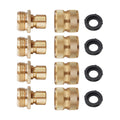 PLG Brass Garden Hose Quick Connect Fittings 3/4 Inch - Leak-Proof for Nozzles, Watering & Car Washing, 4 Pack