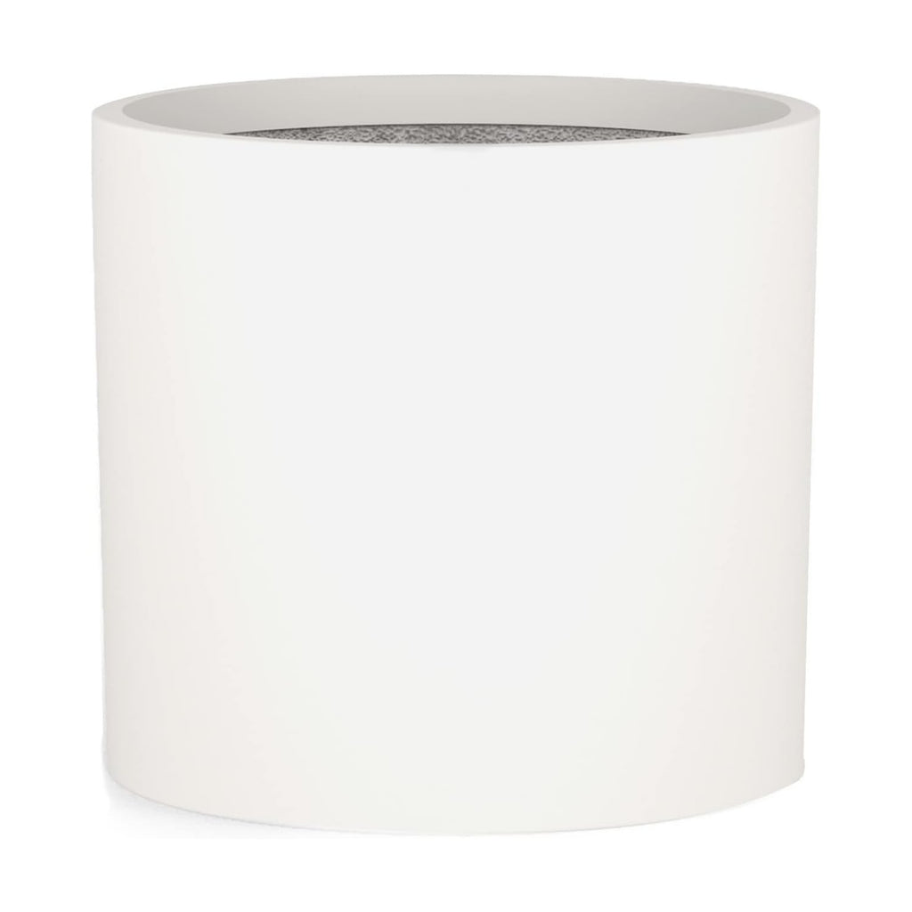 Fox & Fern Large Planter for Indoor or Outdoor, Matte White, 14.6 Inch | UV & Frost Resistant, 70% Lighter than