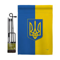 Ukraine Garden Flag Set With Stand Bandera de Ucrania Breeze Decor Indoor Tapestry Suppport Україна Outdoor Home