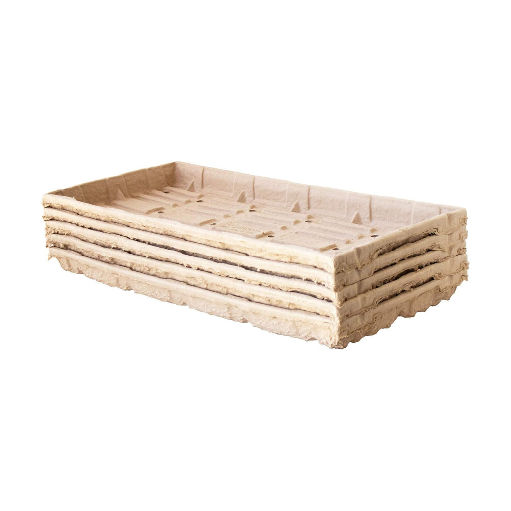 Handy Pantry True Microgreen Tray - ECO Compostable Plant Growing Trays - Single Use Stiff Paper Growing Flats with