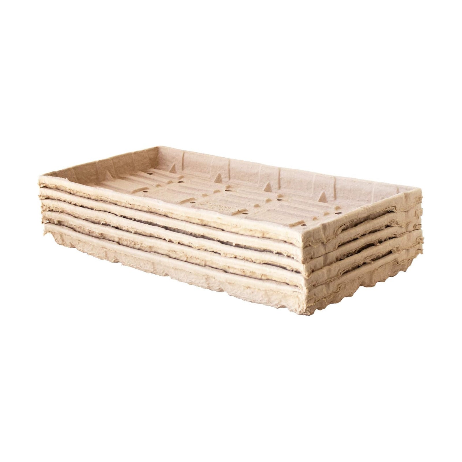 Handy Pantry True Microgreen Tray - ECO Compostable Plant Growing Trays - Single Use Stiff Paper Growing Flats with