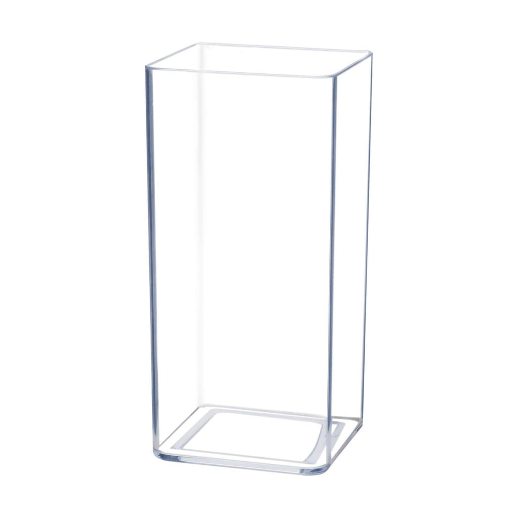 Royal Imports Acrylic Square Vase 5"X10"Tall Non Breakable Plastic, Clear