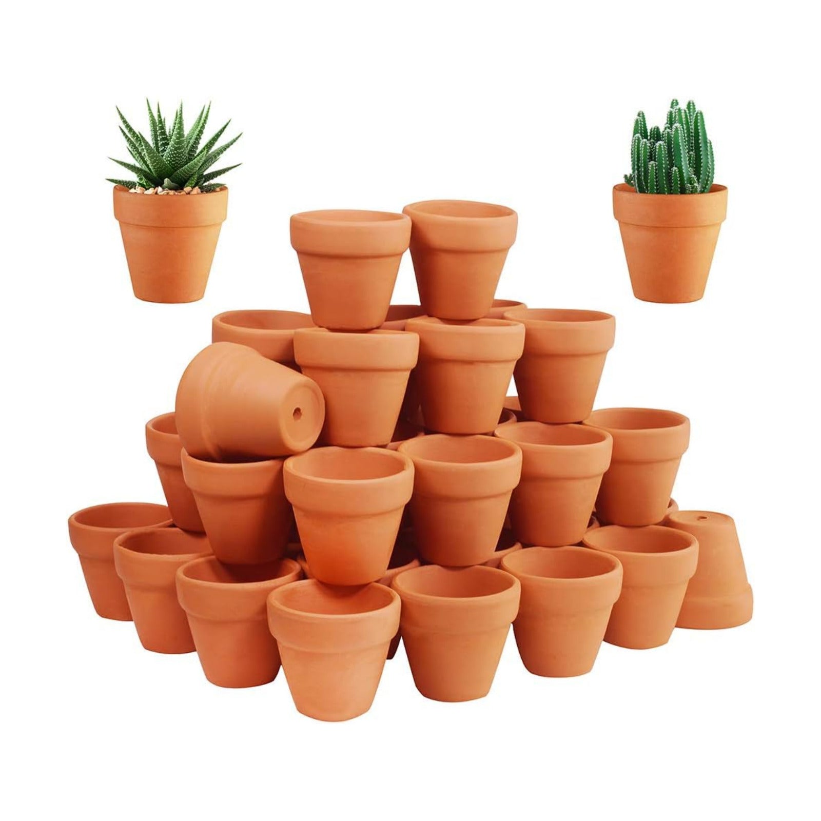 Winlyn 72 Pcs Small Mini Clay Pots - 2'' Terracotta Pot Ceramic Pottery Planter Terra Cotta Flower Pot Succulent