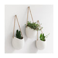 Kazai. Wall Planters -Ellie- | Hanging Ceramic Plant Pots 3 Pieces | Wall Decoration for Indoors, Balcony and Garden