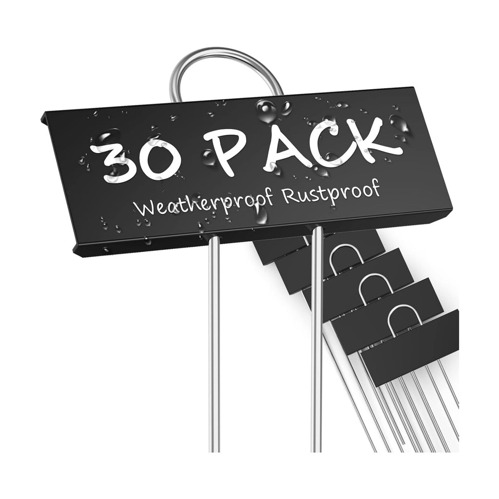 STARTOSTAR 30-Pack Metal Plant Labels Weatherproof Garden Markers,Height 10.6'', Label Area 3.5''X 1.2'' Reusable