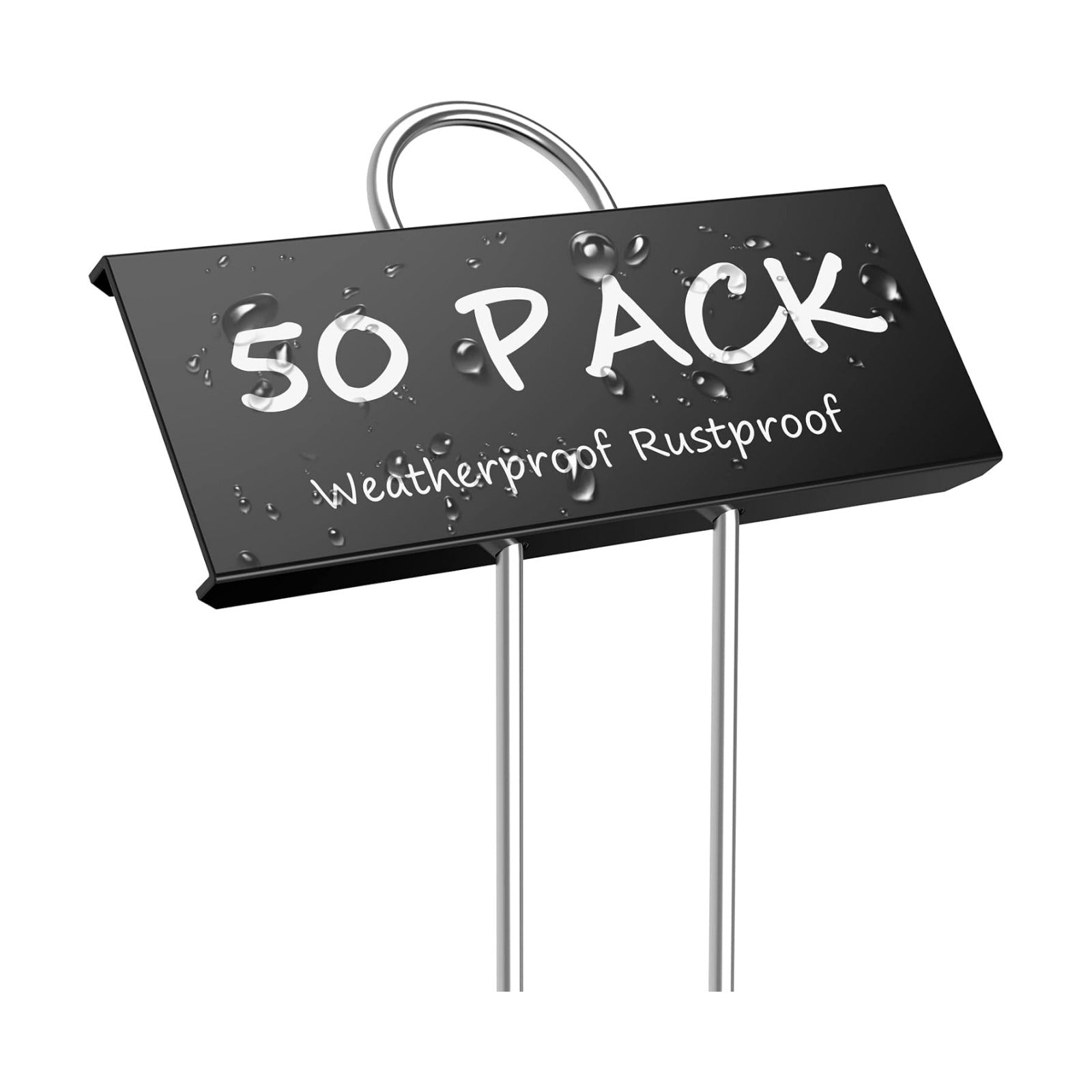 STARTOSTAR 50-Pack Metal Plant Labels Weatherproof Garden Markers,Height 10.6'', Label Area 3.5''X 1.2'' Reusable