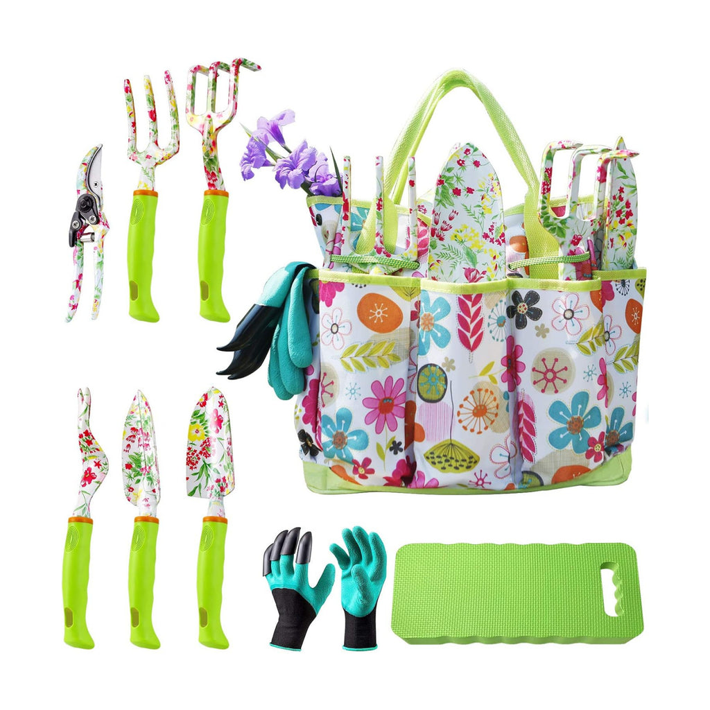 NAYE Garden Tool Set,Cute Gardening Gifts for Women,Birthday Gifts for Mom,Heavy Duty Tool Kit with Gloves,Garden
