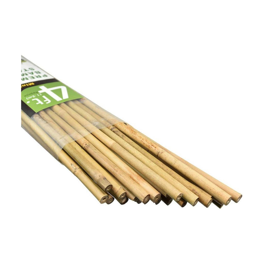 Natural Bamboo Stakes 4 Feet, Eco-Friendly Garden Stakes, Plant Stakes Supports Climbing for Tomatoes, Trees, Beans, 25