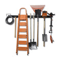 Wallmaster Garage Tool Storage Rack, Wall Mounted Garden Tool Organizer | 15 PCS Heavy Duty Tool Holder for Rake Shovel